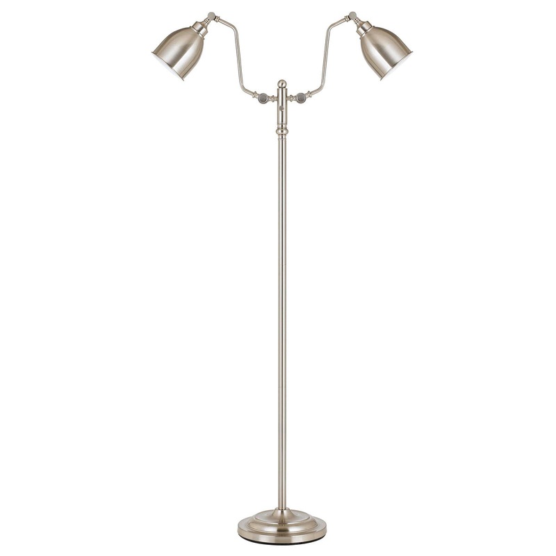 Uni-Pack 2-Light Floor Lamp in Brushed Steel