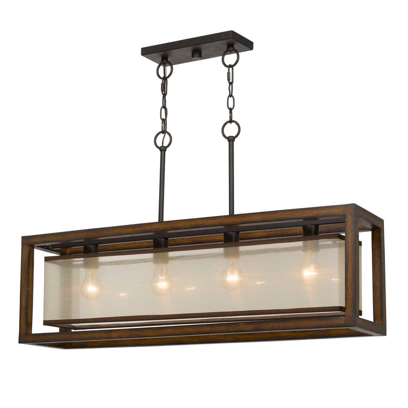 Uni-Pack 4-Light Chandelier in Wood