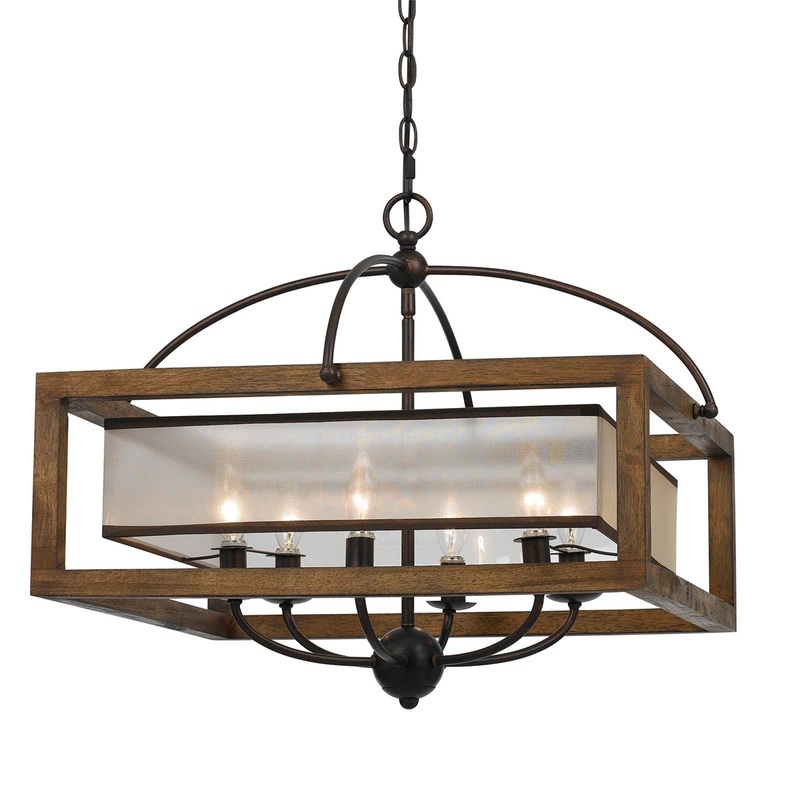 Uni-Pack 6-Light Chandelier in Dark Bronze