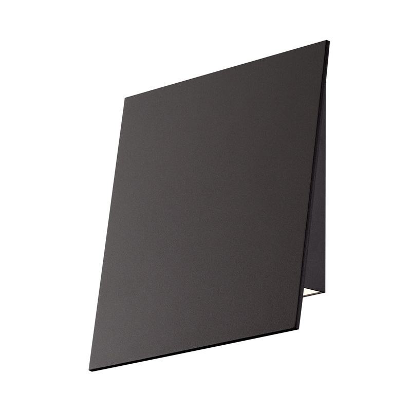 Angled Plane Downlight LED Sconce in Textured Bronze
