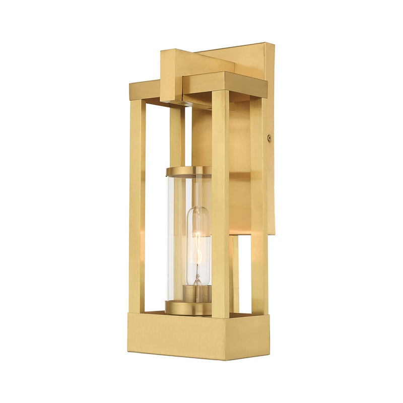 Delancey 1 Light Wall Lantern in Satin Brass