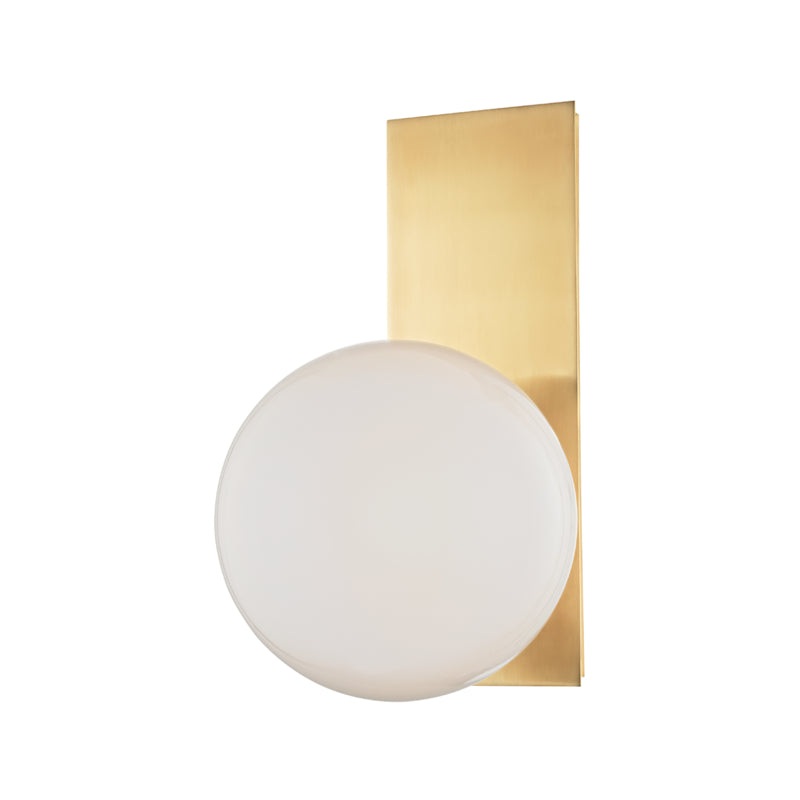 Hinsdale 1 Light Wall Sconce in Aged Brass