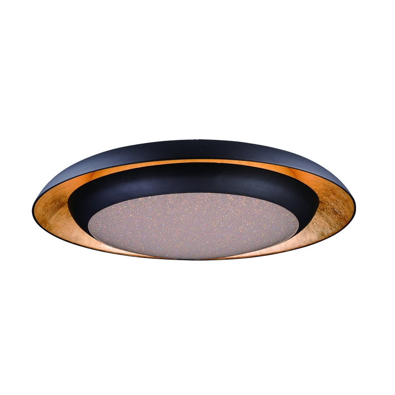 Iris 30" Flush Mount in Gold Leaf / Black