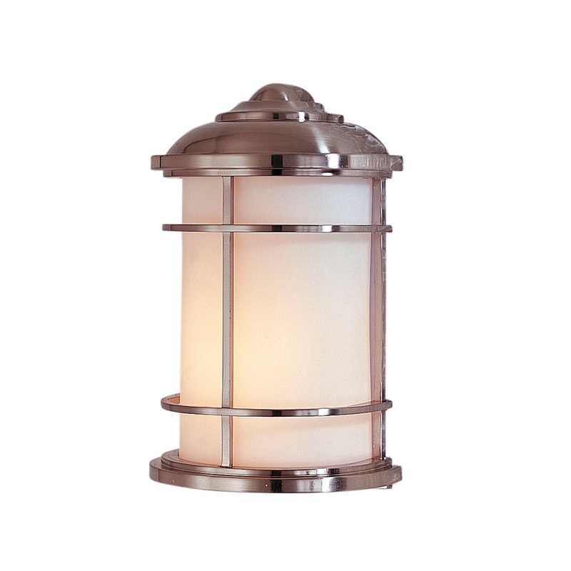 Lighthouse Outdoor Lighting in Brushed Steel