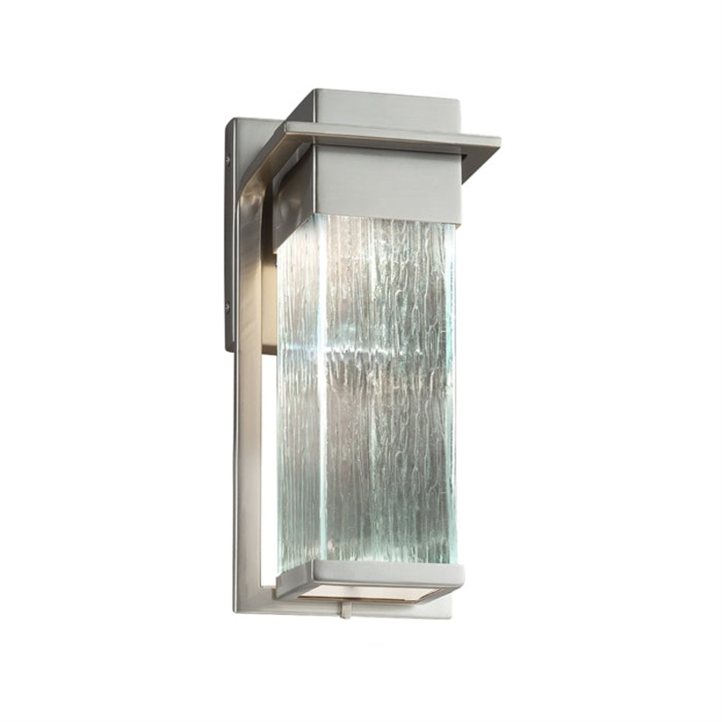 Pacific Small Outdoor LED Wall Sconce in Brushed Nickel