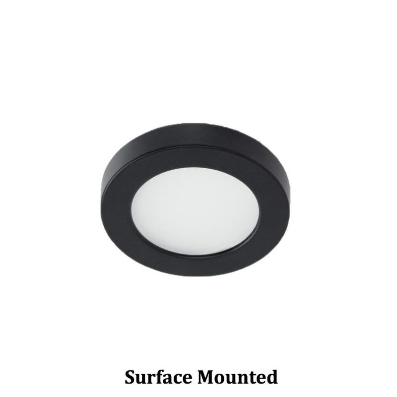 2700K 85CRI LED Button Light in Black