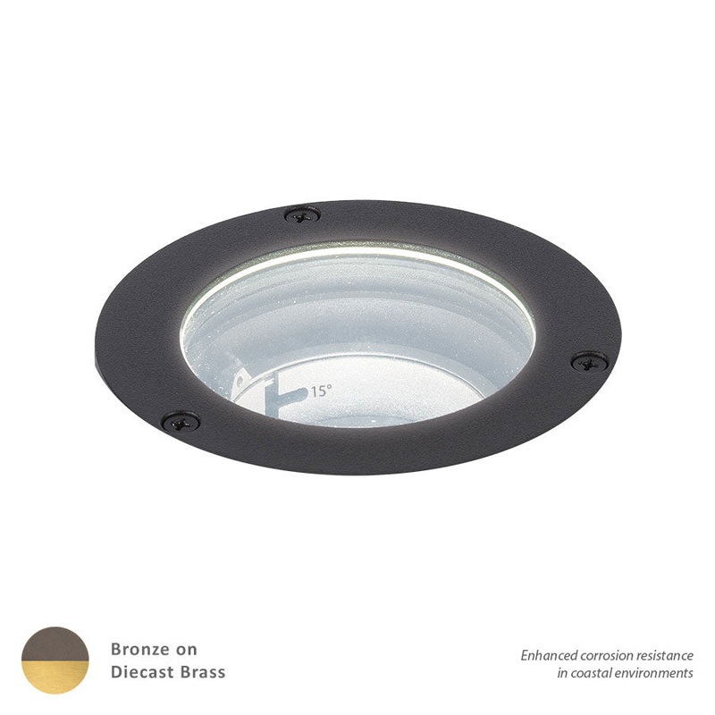 2700K 85CRI LED Inground Well Light in Bronzed Brass