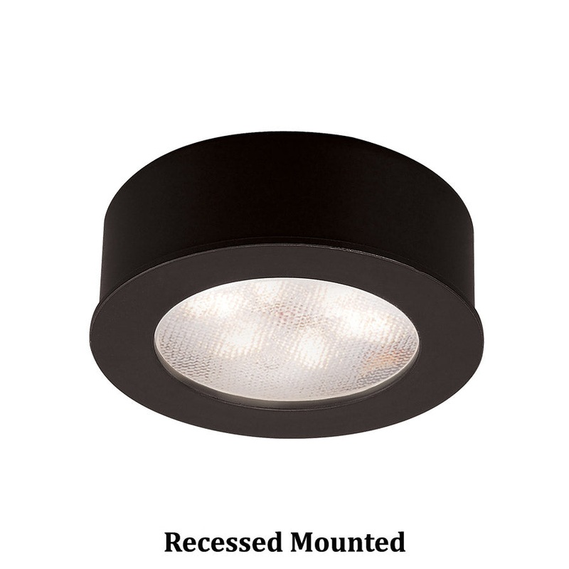 3000K 85CRI LED Button Light in Black