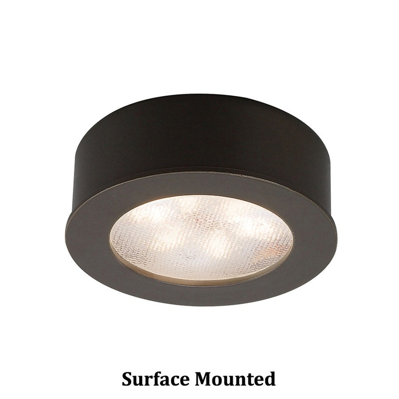 3000K 85CRI LED Button Light in Dark Bronze