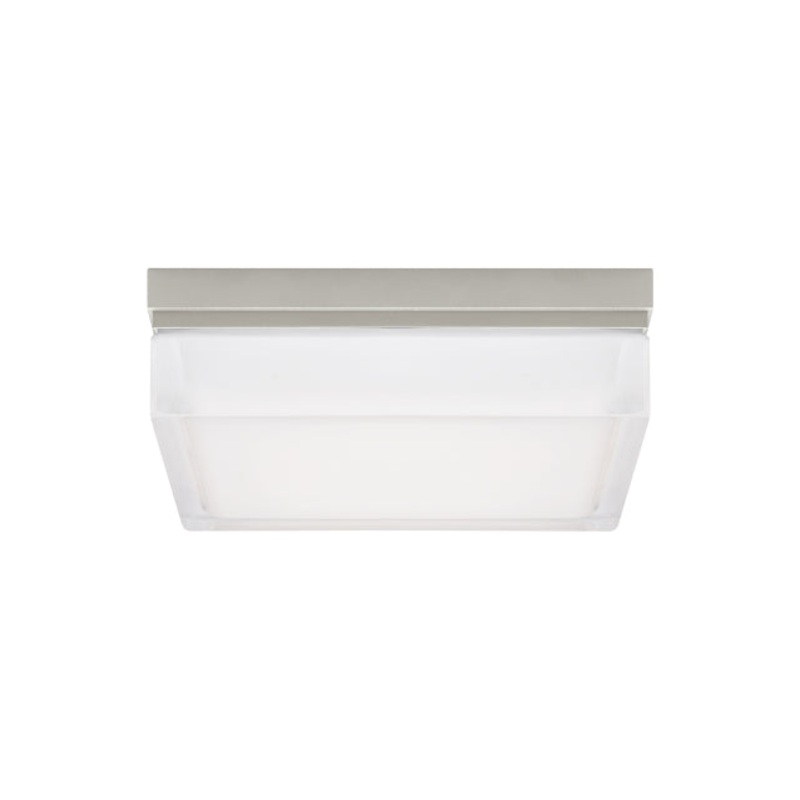 Boxie Large Flush Mount in Satin Nickel