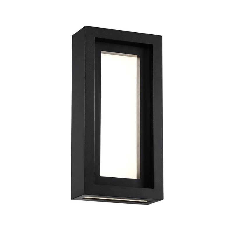 Inset LED Wall Light in Black