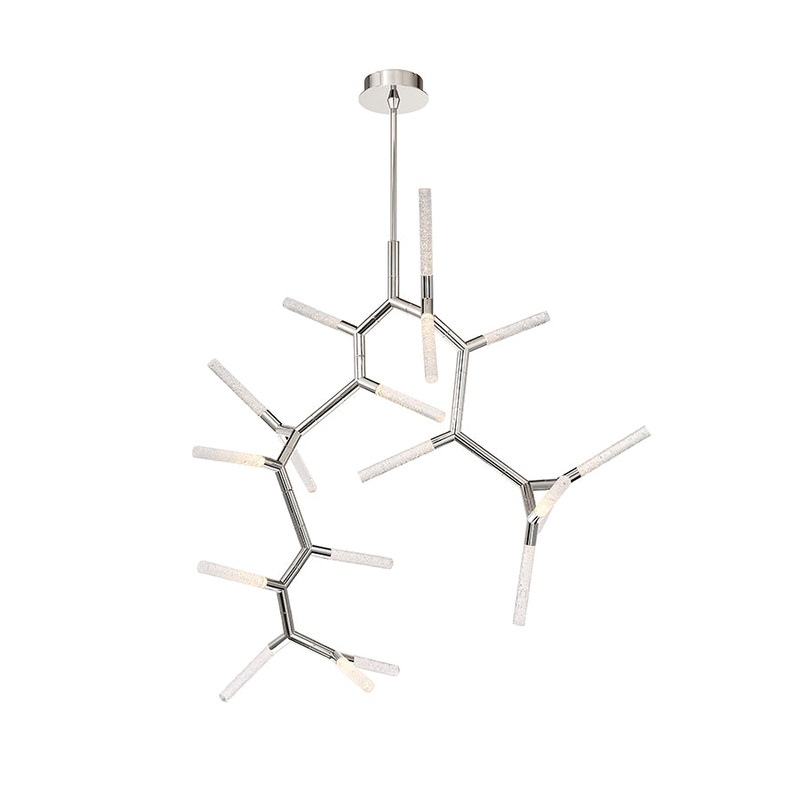 Kryptonite Chandelier in Polished Nickel