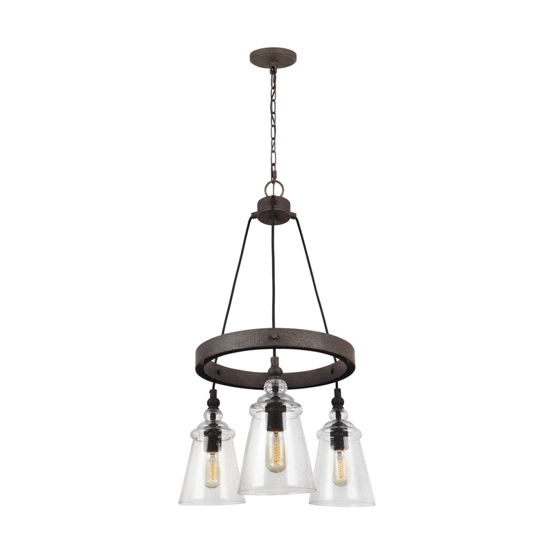 Loras Chandelier in Dark Weathered Iron