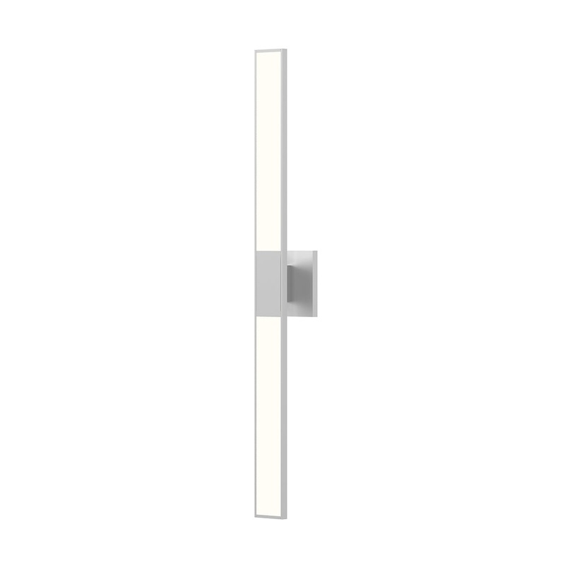 Planes 32" LED Double Sconce in Bright Satin Aluminum