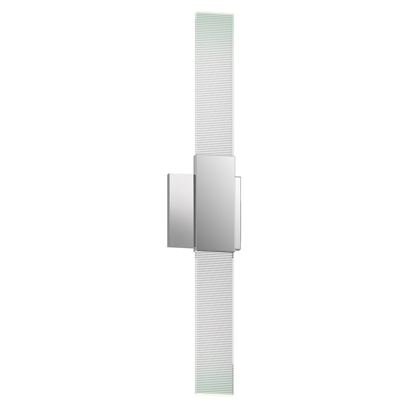 Radiant Lines LED Double Sconce in Polished Chrome