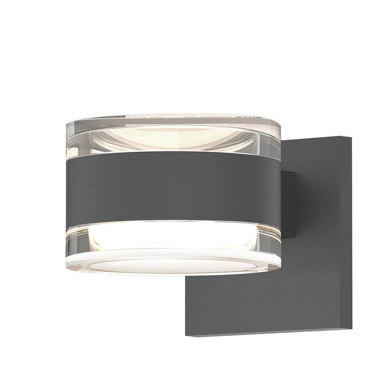 Reals Up/Down LED Sconce in Textured Gray
