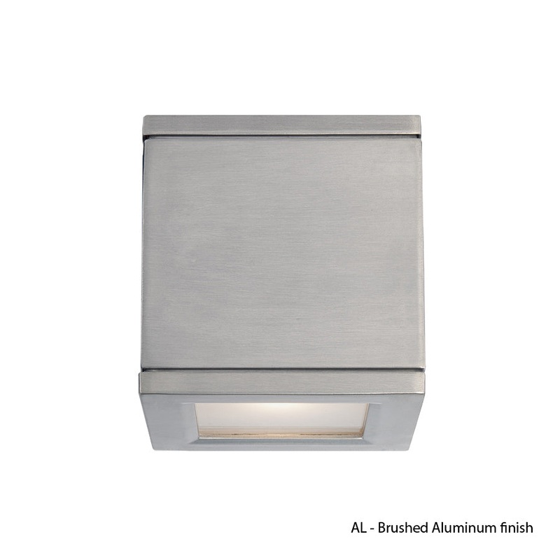 Rubix LED Wall Light in Brushed Aluminum