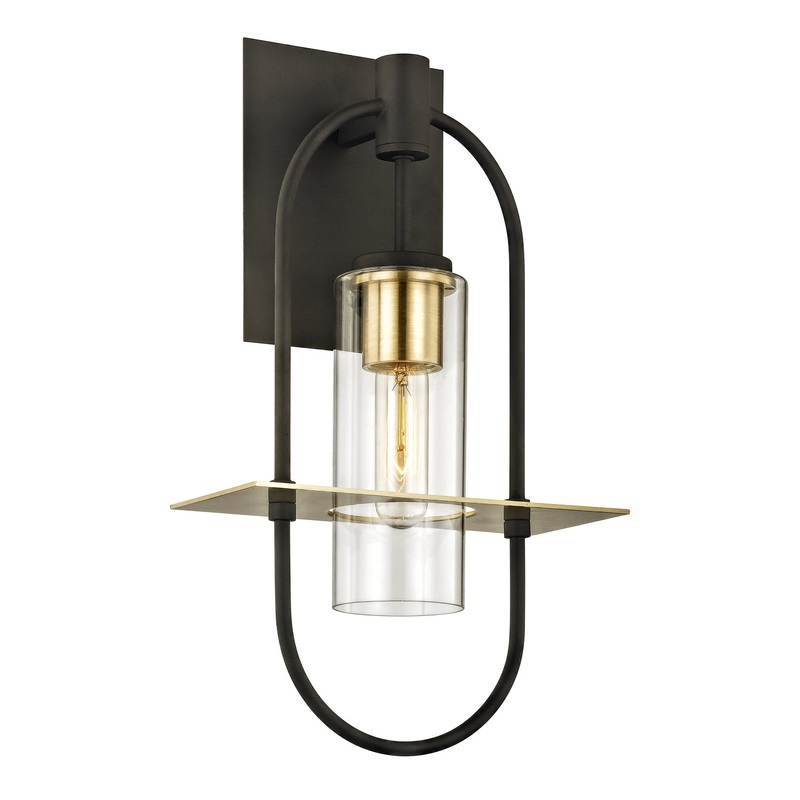 Smyth 1-Light Wall in Dark Bronze & Brushed Brass