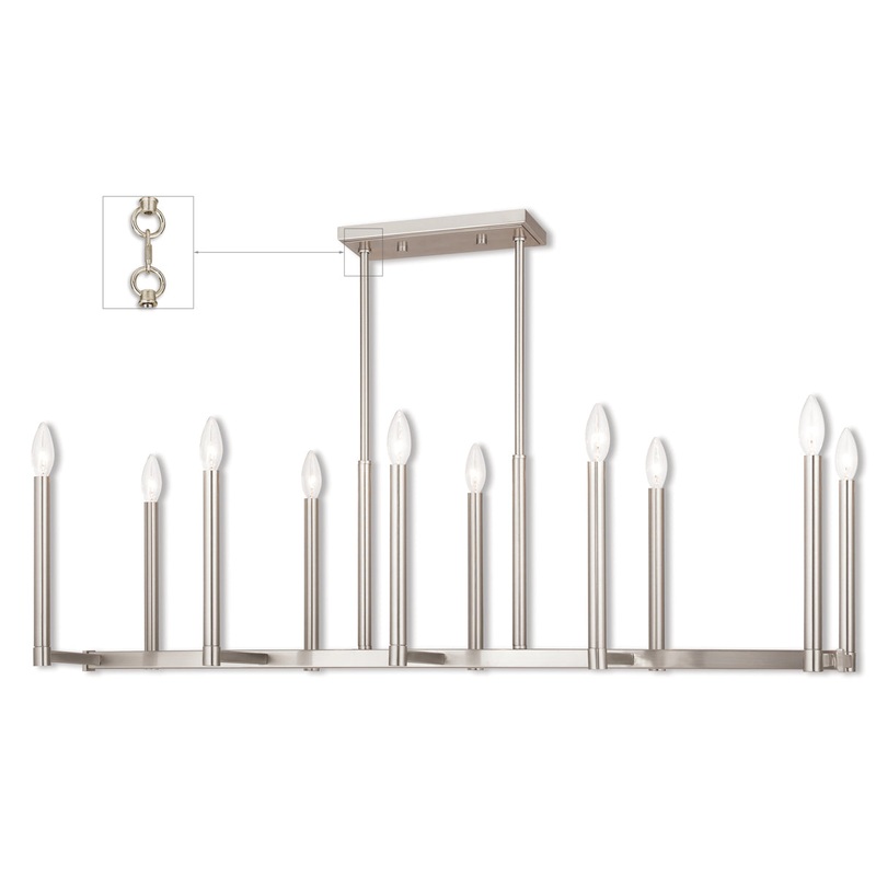 Alpine 10-Light Linear Chandelier