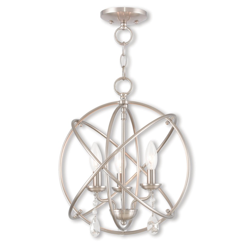 Aria 3-Light Convertible Mini Chandelier/Ceiling Mount