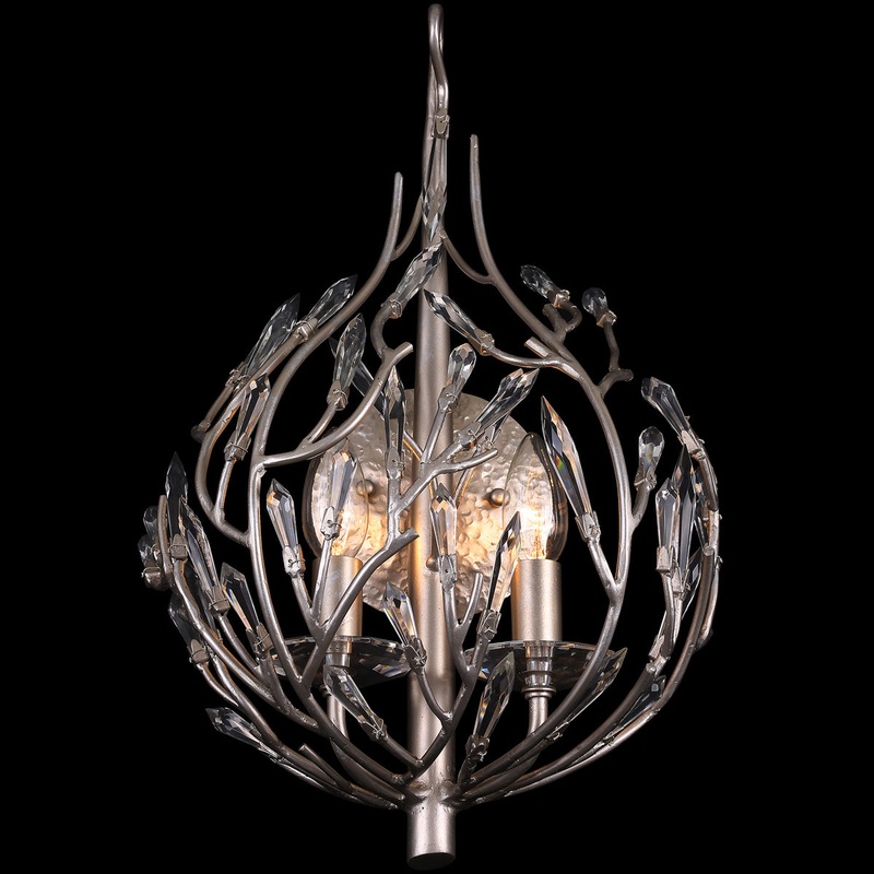 Bask 2-Light Sconce in Gold Dust with Premium Pre-Installed Crystal