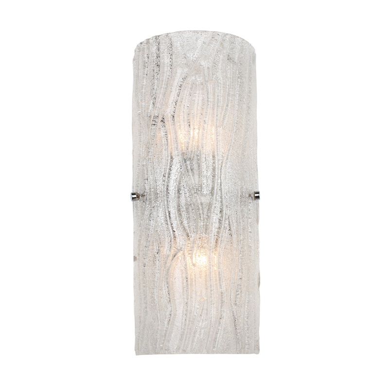 Brilliance 2-Light Sconce in Chrome with Bright Ice Glass