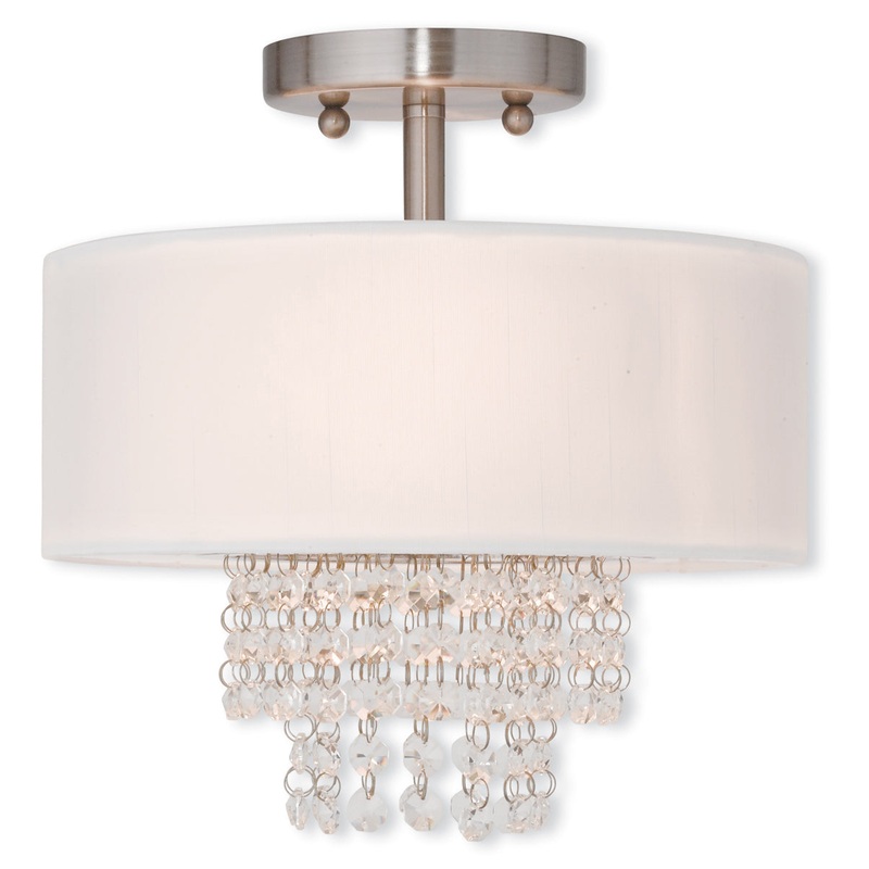 Carlisle 2-Light Ceiling Mount in Brushed Nickel