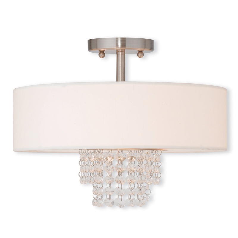 Carlisle 3-Light Ceiling Mount in Brushed Nickel