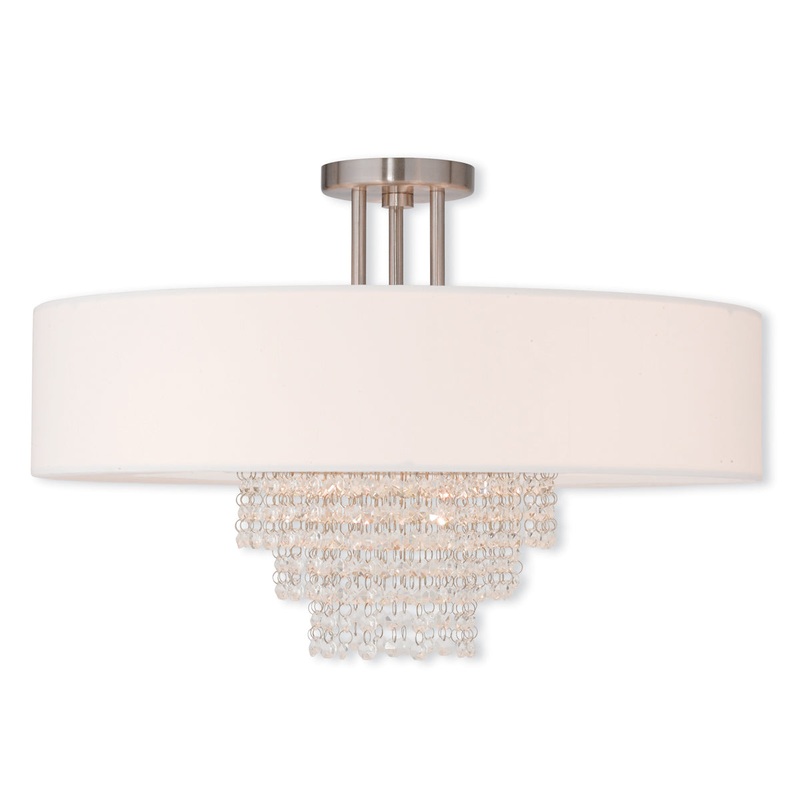 Carlisle 5-Light Ceiling Mount in Brushed Nickel