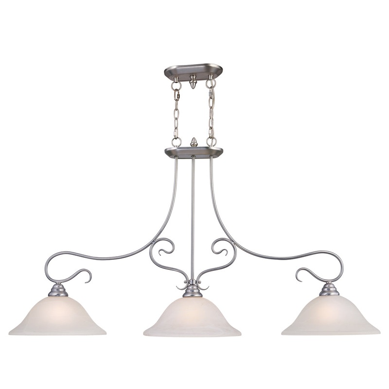 Coronado 3-Light Island in Brushed Nickel