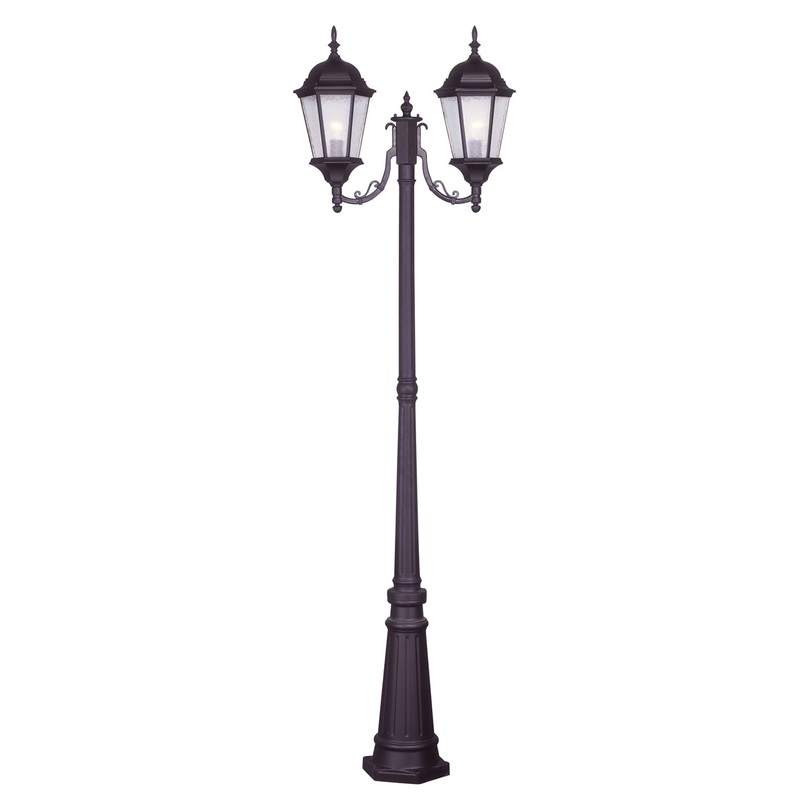 Hamilton 2-Light Outdoor 2 Head Post in Bronze