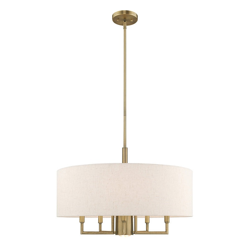 Meridian 5+1 Light Pendant Chandelier
