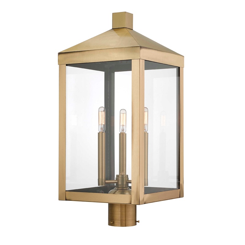 Nyack 3-Light Outdoor Post Top Lantern