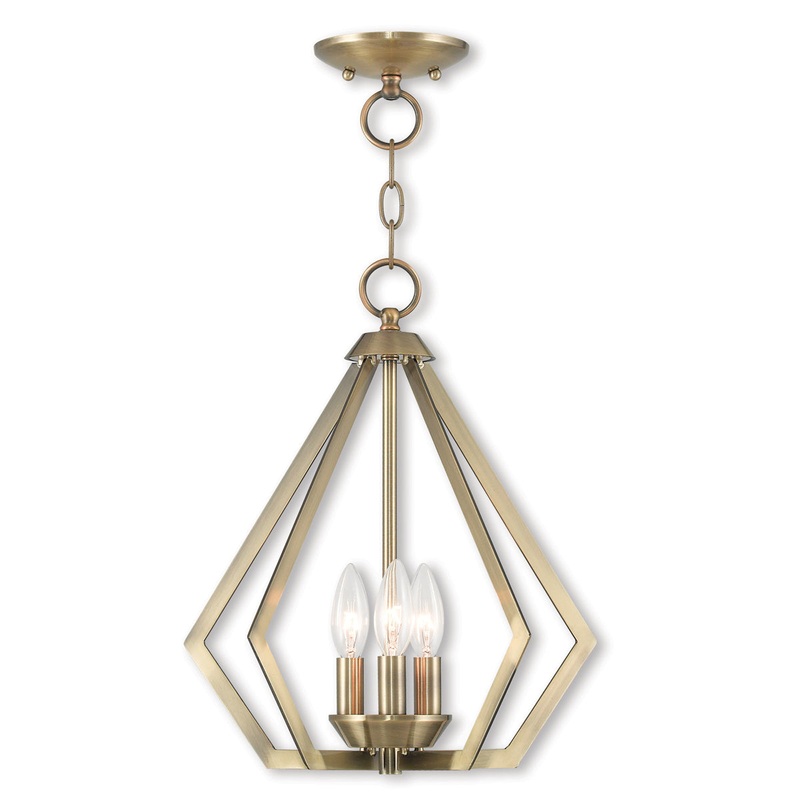 Prism 3-Light Convertible Mini Chandelier/Ceiling Mount