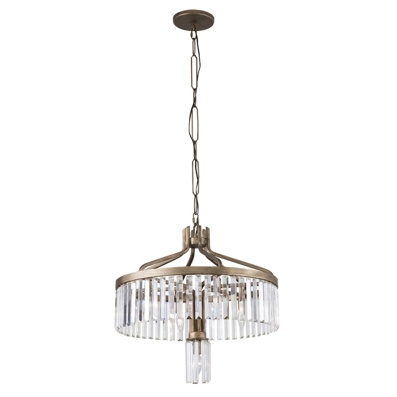 Social Club 7-Light Pendant in Havana Gold with Premium Crystal