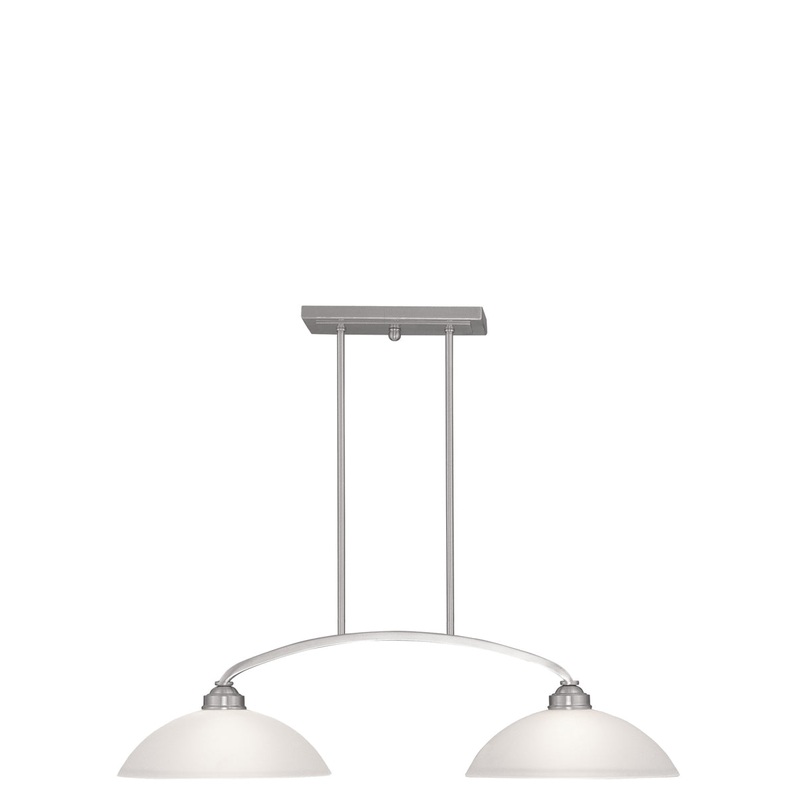 Somerset 2-Light Billiard/Island in Brushed Nickel