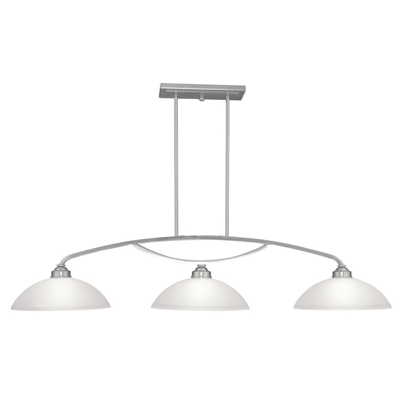 Somerset 3-Light Billiard/Island in Brushed Nickel