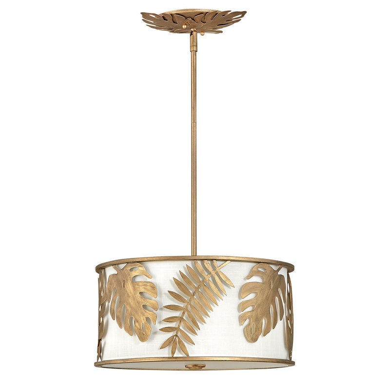 Botanica Medium Pendant in Burnished Gold