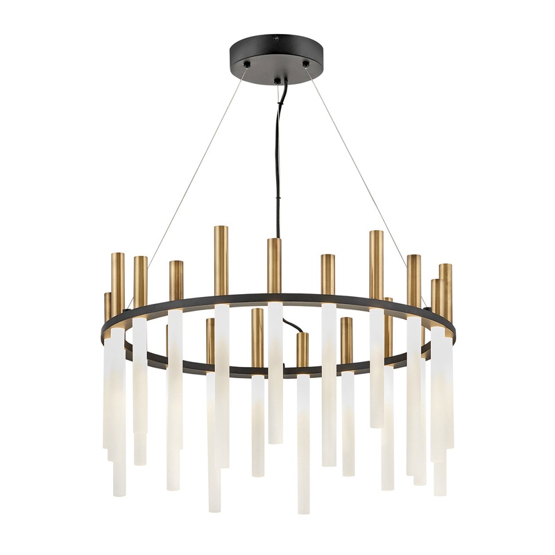 Echo Medium LED Single Tier Chandelier in Black