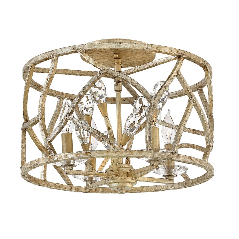 Eve Medium Flush Mount in Champagne Gold