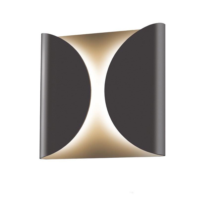 Folds LED Sconce in Textured Bronze