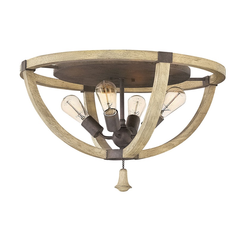 Middlefield Large Flush Mount in Iron Rust