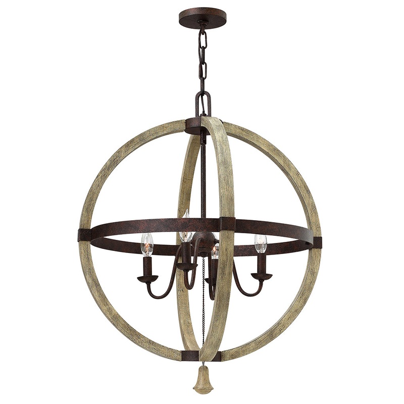 Middlefield Medium Orb Pendant in Iron Rust
