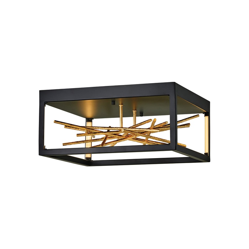 Styx Medium LED Flush Mount in Black