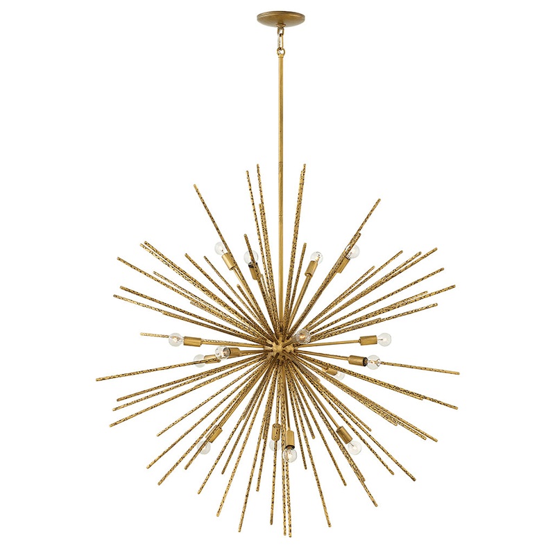Tryst Large Orb Pendant in Burnished Gold