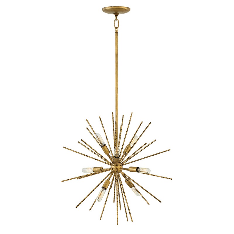 Tryst Small Orb Pendant in Burnished Gold