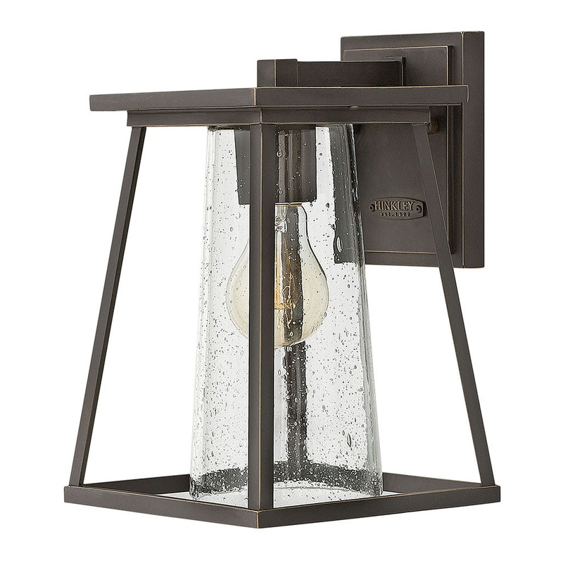 Burke Small Wall Mount Lantern in Oil Rubbed Bronze with Clear glass