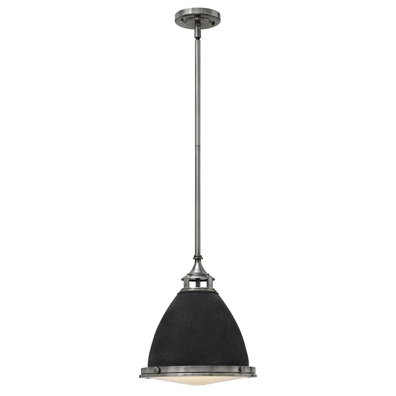 Amelia Medium Pendant in Aged Zinc