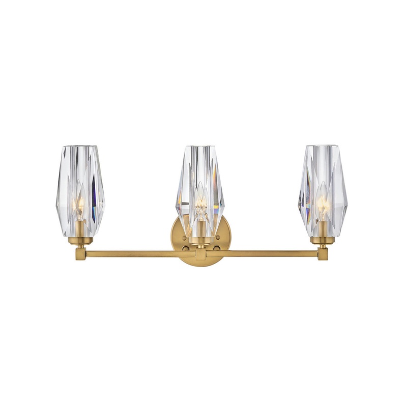 Ana Three Light Vanity in Heritage Brass