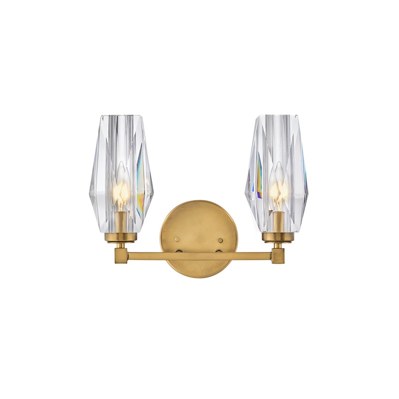 Ana Two Light Vanity in Heritage Brass